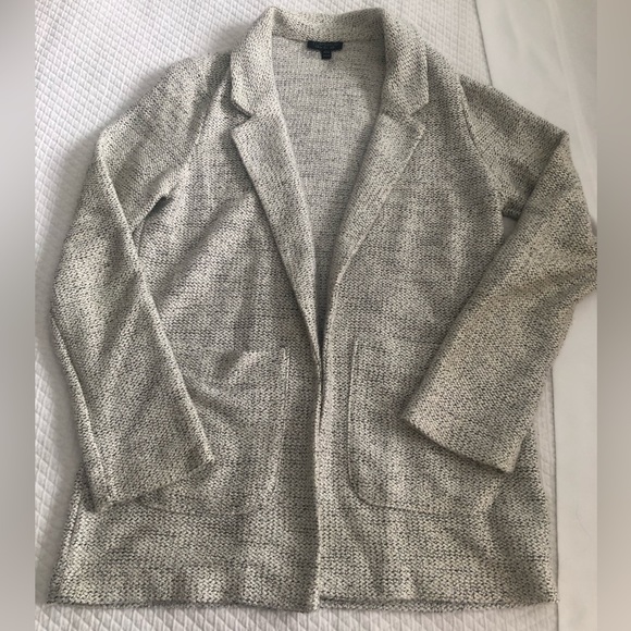 Topshop Sweater Blazer - Woven Gray - Size 4 - Picture 1 of 4